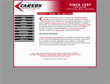 Tablet Screenshot of carsonmanufacturing.com